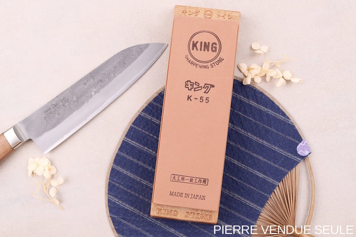 Pierre à aiguiser japonaise King Sharpening grains 1000 avec support