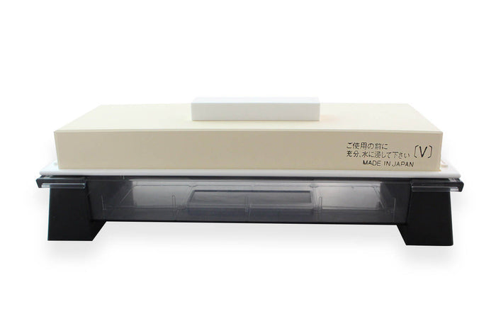 Pierre à aiguiser japonaise Suehiro Cerax céramique grains 3000 sur socle - Taille L