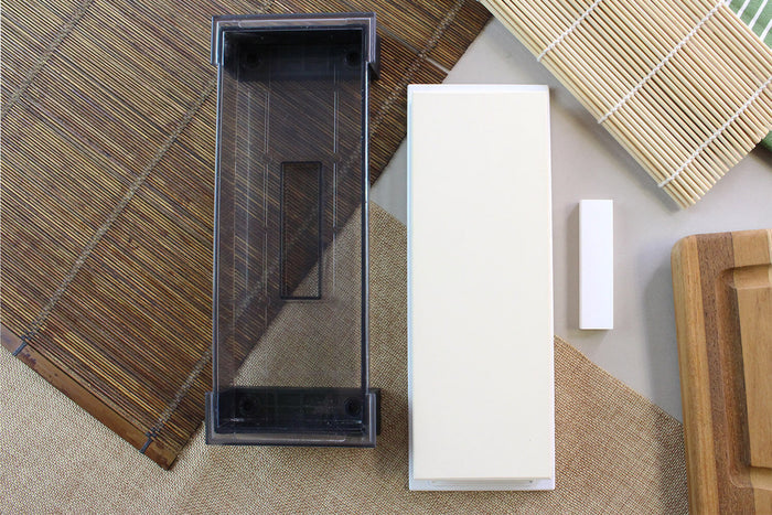 Pierre à aiguiser japonaise Suehiro Cerax céramique grains 3000 sur socle - Taille L