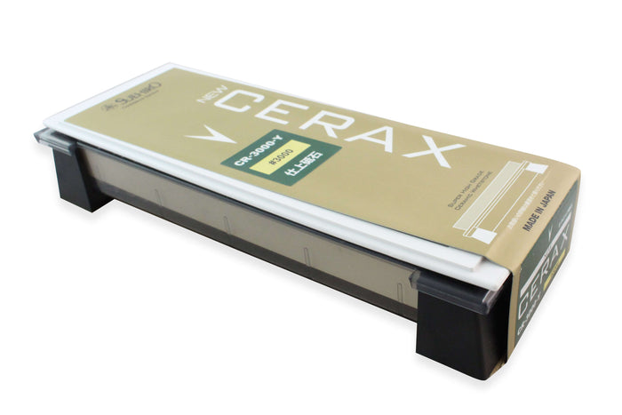 Pierre à aiguiser japonaise Suehiro Cerax céramique grains 3000 sur socle - Taille L