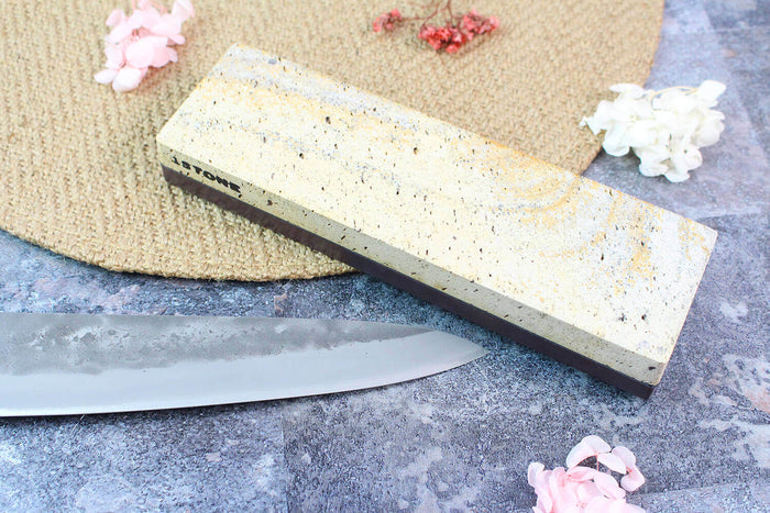 Pierre à aiguiser naturelle La Lune® Kumamoto 20x6cm grains 1000/8000