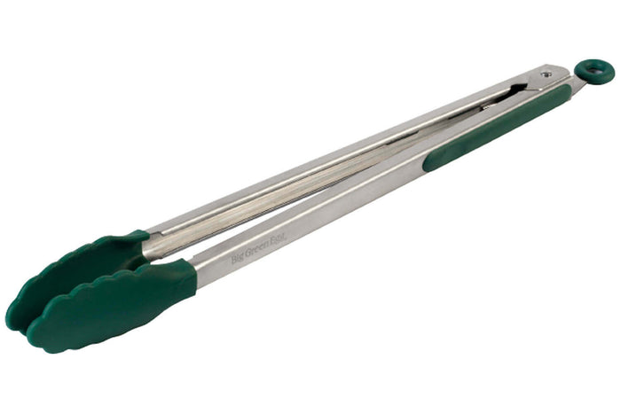 Pince à barbecue Big Green Egg en acier inoxydable et embouts en silicone 40cm
