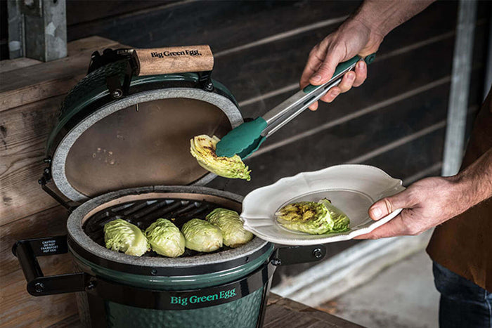 Pince à barbecue Big Green Egg en acier inoxydable et embouts en silicone 40cm