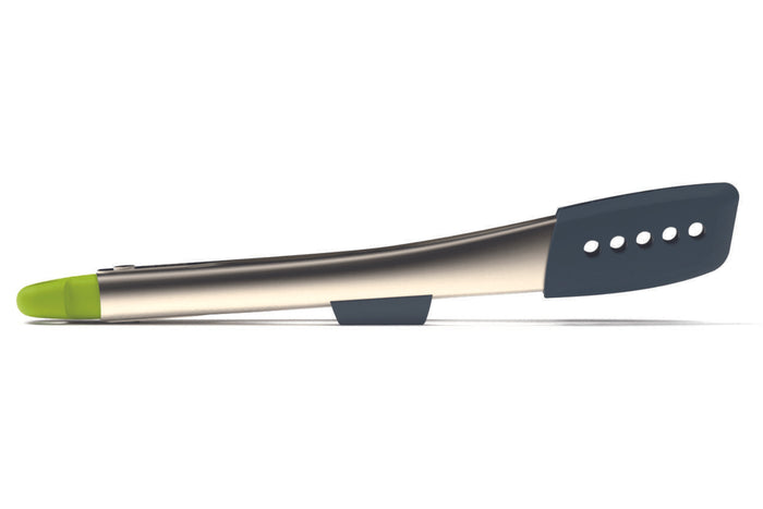 Pince Joseph Joseph Elevate en acier inoxydable et silicone avec reposoir intégré