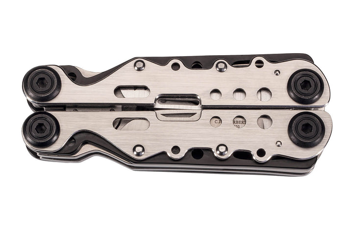 Pince multifonction Herbertz 571300 tout inox 9 pièces manche ajouré 10,5cm + étui nylon