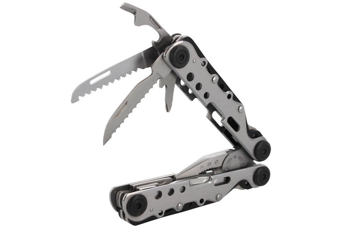 Pince multifonction Herbertz 571300 tout inox 9 pièces manche ajouré 10,5cm + étui nylon