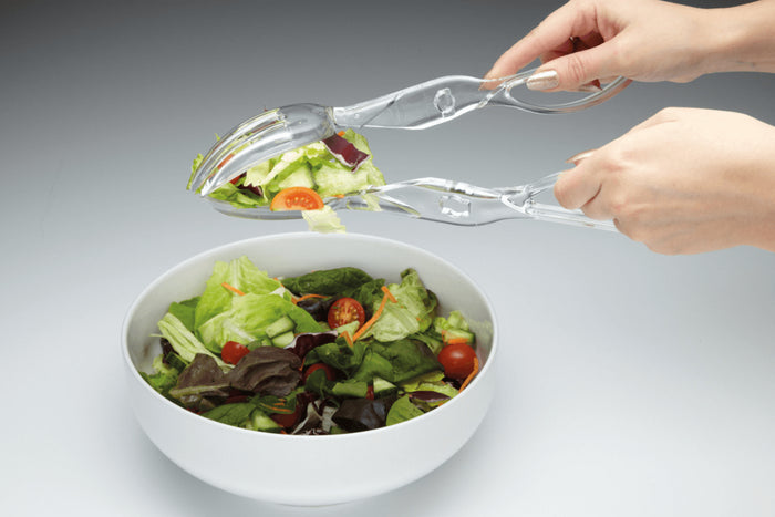 Pinces à salade KitchenCraft Scissor Action séparables en acrylique transparent