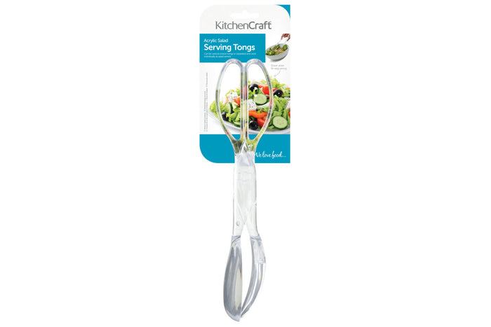 Pinces à salade KitchenCraft Scissor Action séparables en acrylique transparent