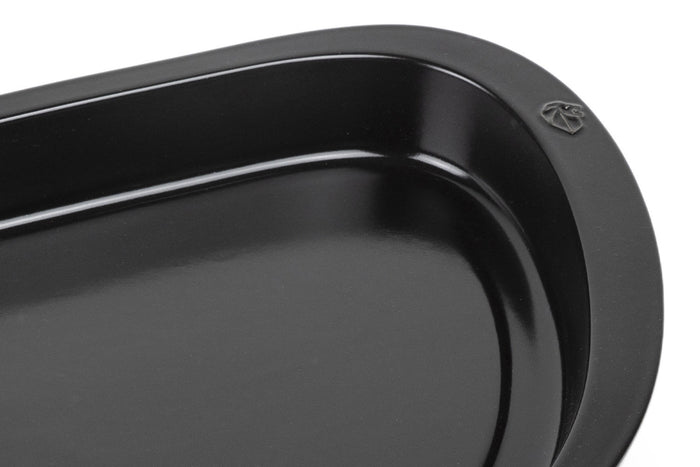 Plancha demi-lune noire Peugeot Grill to table en céramique - 43cm