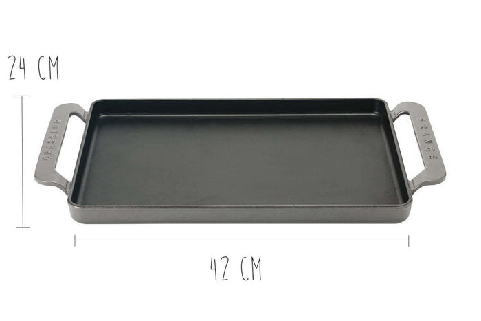 Plancha grill en fonte - 42x24cm