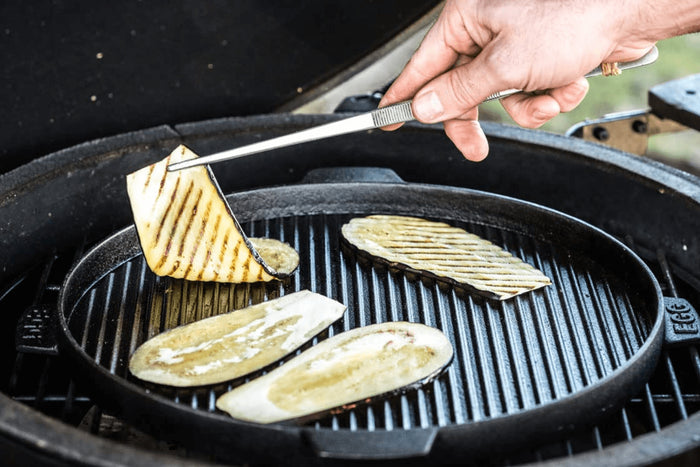Plancha ronde réversible en fonte pour Big Green Egg Small, MiniMax, et Medium 26cm