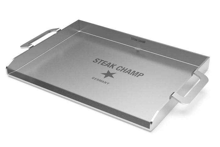 Plancha Steak Champ en acier inoxydable 38x28cm