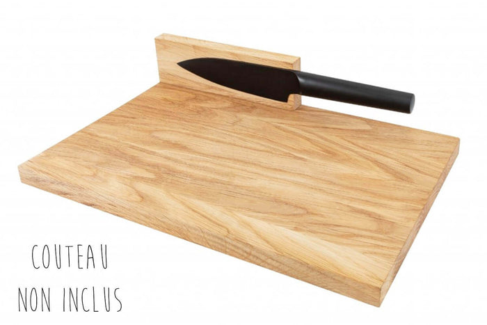 Planche à découper artisanale en bois de chêne Clap Design multifonction 32x20x2cm