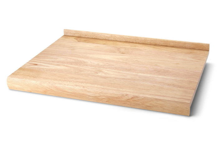 Planche à découper Continenta avec rebord et rigole en bois d'hévéa 62x46,5x4,5cm