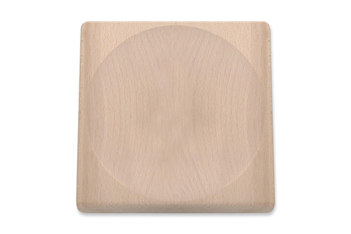 Planche à découper pour hachoir Triangle en bois de hêtre 20x20x4cm