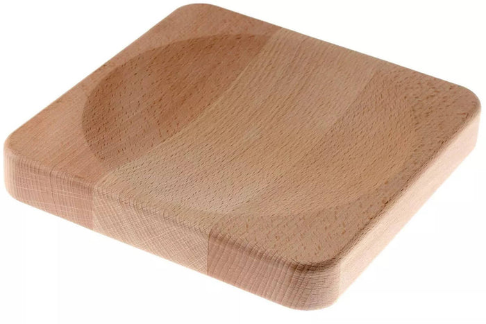 Planche à découper pour hachoir Triangle en bois de hêtre 20x20x4cm