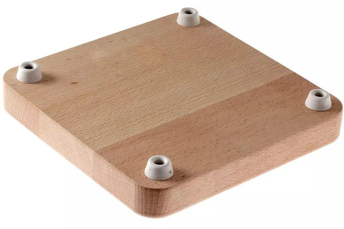 Planche à découper pour hachoir Triangle en bois de hêtre 20x20x4cm