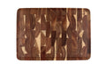 Planche à découper Wusaki bois d'acacia damier pieds antidérapants 35 x 25 x 2,5cm