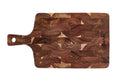 Planche à découper Wusaki en bois d'acacia damier avec poignée 41 x 22 x 2cm