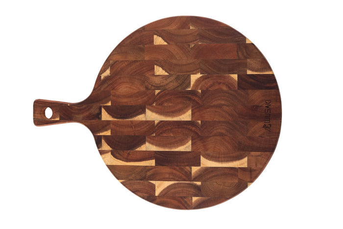 Planche à découper Wusaki ronde en acacia 42,5 x 32 x 1,8cm
