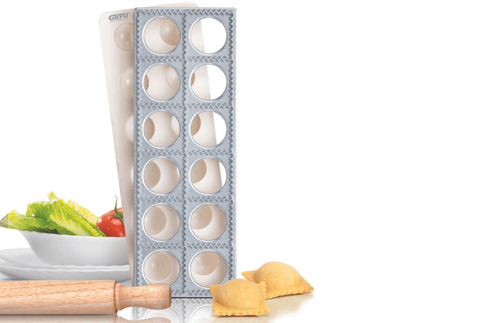 Planche à raviolis Gefu Tasca rectangulaires en polymère avec rouleau en bois