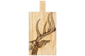 Planche de service en chêne Selbrae House 50x25x2cm avec poignée - Motif cerf
