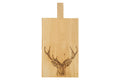 Planche de service en chêne Selbrae House 50x25x2cm avec poignée - Motif cerf