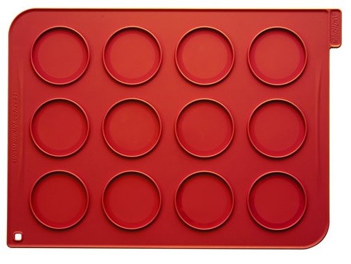Plaque macarons en silicone 40x30cm 12 empreintes