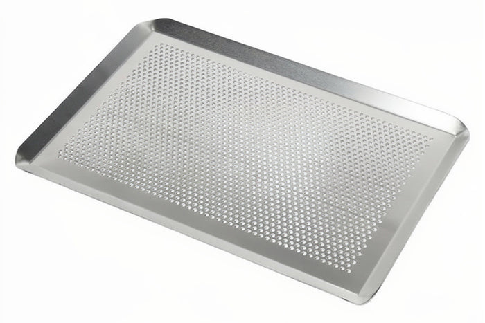 Plaque pâtissière perforée en aluminium Patisdécor avec rebords 40x30cm