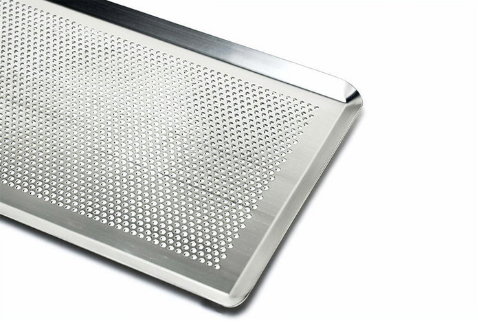 Plaque pâtissière perforée en aluminium Patisdécor avec rebords 40x30cm