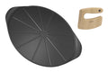 Plat à pizza Cookut Le Formidable graphite avec coupe-pizza et livret de recettes
