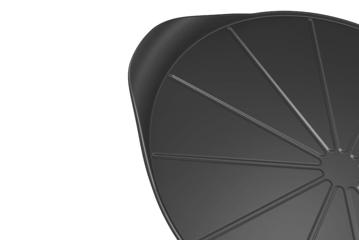 Plat à pizza Cookut Le Formidable graphite avec coupe-pizza et livret de recettes