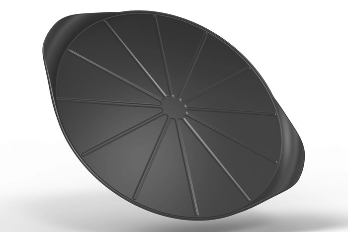 Plat à pizza Cookut Le Formidable graphite avec coupe-pizza et livret de recettes
