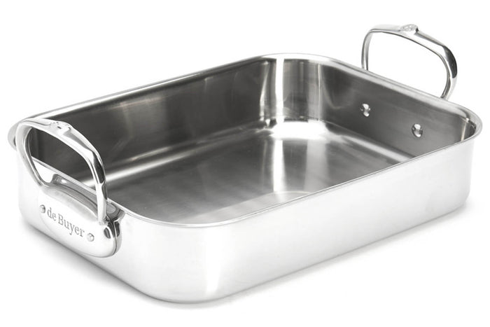 Plat à rôtir De Buyer Affinity 35x25cm en acier inoxydable 5 ply