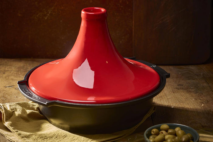 Plat à tajine Peugeot Atlas en céramique rouge diamètre 30cm