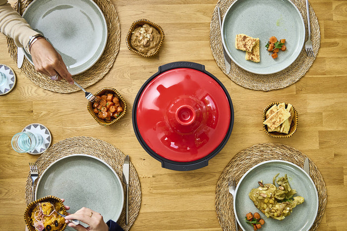 Plat à tajine Peugeot Atlas en céramique rouge diamètre 30cm