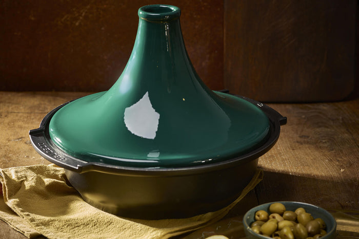 Plat à tajine Peugeot Atlas en céramique vert forêt diamètre 30cm
