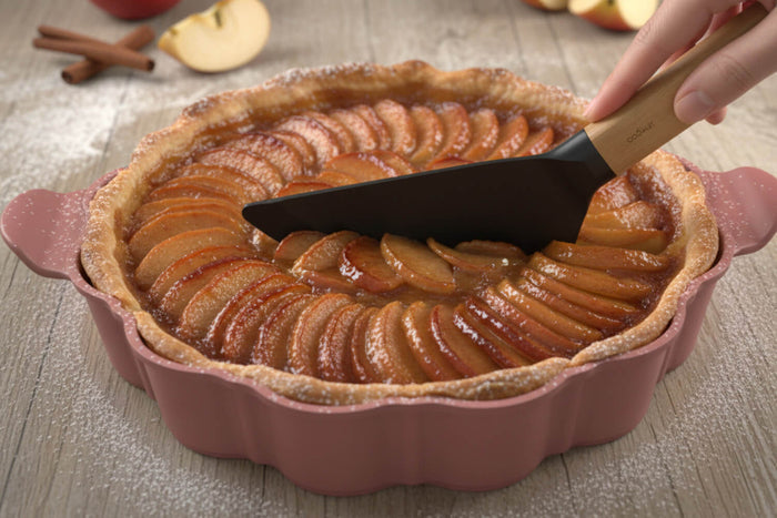 Plat à tarte Cookut Le Formidable avec coupe-tarte guimauve