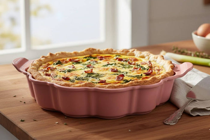 Plat à tarte Cookut Le Formidable avec coupe-tarte guimauve