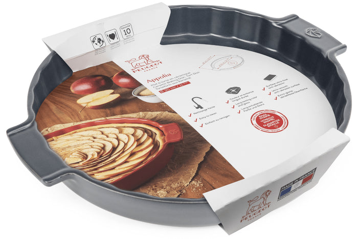 Plat à tarte Peugeot Appolia en céramique ardoise diamètre 30cm