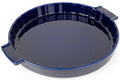Plat à tarte Peugeot Appolia en céramique bleu diamètre 30cm