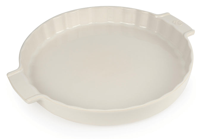 Plat à tarte Peugeot Appolia en céramique écru diamètre 30cm