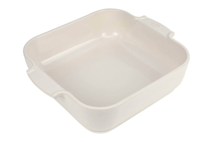 Plat four carré Peugeot Appolia en céramique écru 28x22,5x6,5cm