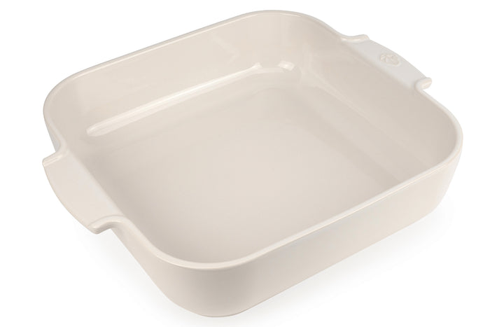 Plat four carré Peugeot Appolia en céramique écru 29,5x29,5x7,5cm