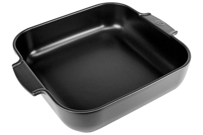 Plat four carré Peugeot Appolia en céramique noir satin 29,5x29,5x7,5cm