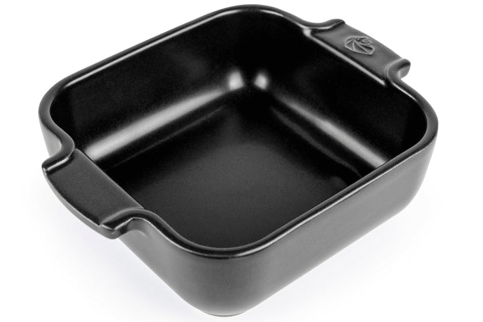 Plat four carré Peugeot Appolia en céramique noire satinée 13x13x4,5cm