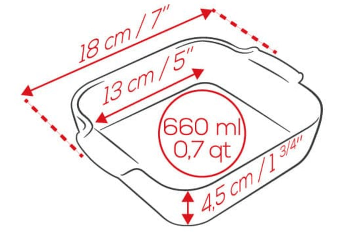 Plat four carré Peugeot Appolia en céramique noire satinée 13x13x4,5cm