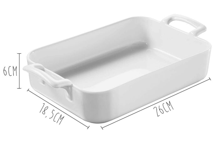Plat rectangulaire Revol Belle Cuisine 26x18,5cm en porcelaine blanche