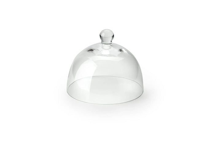 Plateau à fromage avec cloche en verre Continenta en bois d'hévéa Ø20x14cm