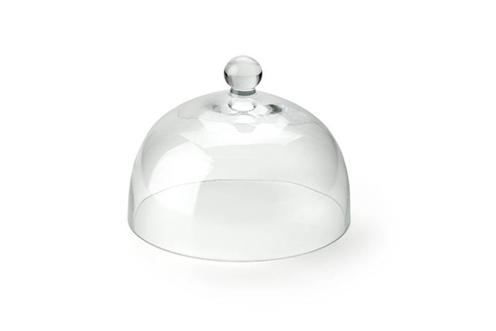 Plateau à fromage avec cloche en verre Continenta en bois d'hévéa Ø33x19,5cm
